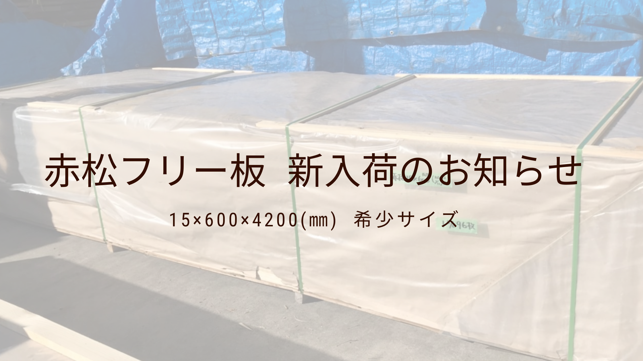 画像：赤松集成フリー板 希少サイズ入荷のお知らせ📢